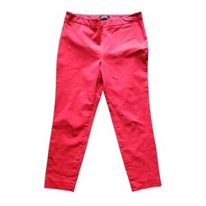 Talbots Chatham Ankle Side Zip Slim Leg Pants Women's Red Size 12